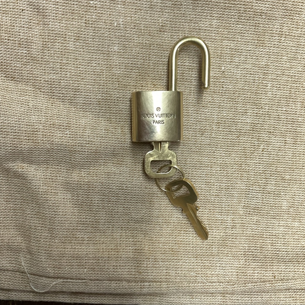 Louis Vuitton Gold Lock and Key Set